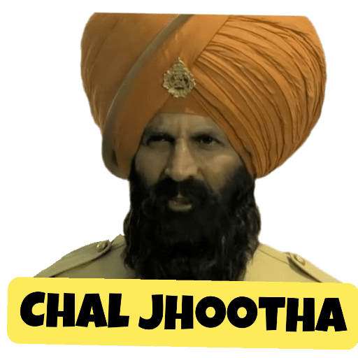 Akshay Kumar Dialogue Reac The chal jhoota meme originates from the 2019 indian film kesari. sticker ly